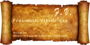 Freismuth Viktória névjegykártya